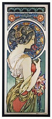 Ebros Mucha Primrose Art Glass 12" Height Decorative Collectible