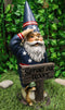Ebros Gift 17" Tall Americana USA Patriotic Gnome with Pet Squirrel in Military Salute Statue with Support Our Troops Sign American Flag Uniform Druid Dwarf Home Garden Patio Lawn Figurine