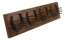 Ebros Rustic Western Horse Hoof Horseshoes and Nails Coat Key Hat Leash Backpack Wall Hanging Hooks with Wood Plank 25.5" Wide Country Farm Cowboy Decorative Organizer for Mudroom Main Entrance Walls