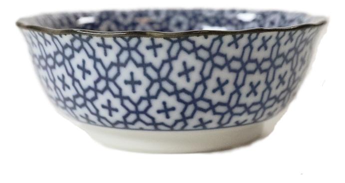 Ebros Made In Japan Multi Pattern Ceramic Sauce Appetizer Dipping Bowl Set Serves 4