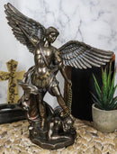 Ebros Archangel Saint Michael Trampling Satan Statue 9.25"H Guido Reni Inspired - Ebros Gift