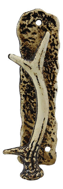 Ebros Set of 2 Western Rustic Deer Antlers Door Pull Handle Hardware Pack of 2 Left and Right Sides Decorative Accent 8" High for Barn Doors Entrance Main Cabin Lodge Country Home Antler Accent