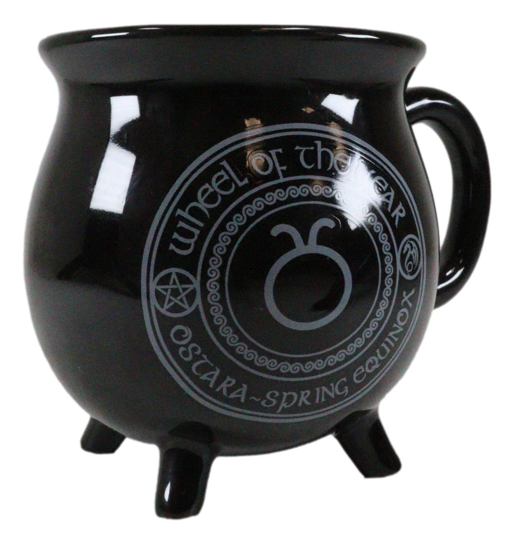Wicca Sabbats Wheel of The Year Ostara Dragon Heat Color Changing Cauldron Mug