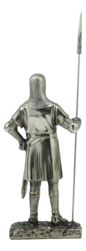 Medieval Holy Roman Empire Crusader Pikeman Statue Suit Of Armor Halberdier