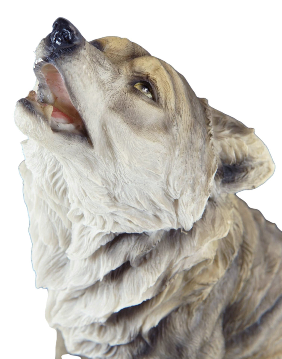 Tribal Pack Alpha Leader Akela Howling Gray Wolf Statue 14"H Spirit Wolves
