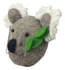 Fiona Walker England Handmade Organic Koala Bear Head Wall Decor Mini 8.5"Tall