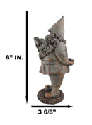 Whimsical Festive Holiday Novelty Old Mr Gnome Dwarf Reading Story Book Figurine