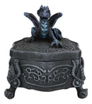 Fantasy Midnight Dragon Box Celtic Hour Of The Dragon Chest Jewelry Box Figurine