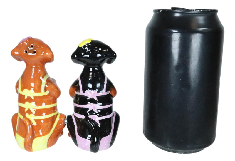 Bikini Hotties Wiener Dachshund Lady Dogs With Shades Salt And Pepper Shakers