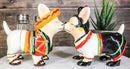 Kissing Mexican Chihuahua Dogs With Sombrero Hat Ceramic Salt And Pepper Shakers