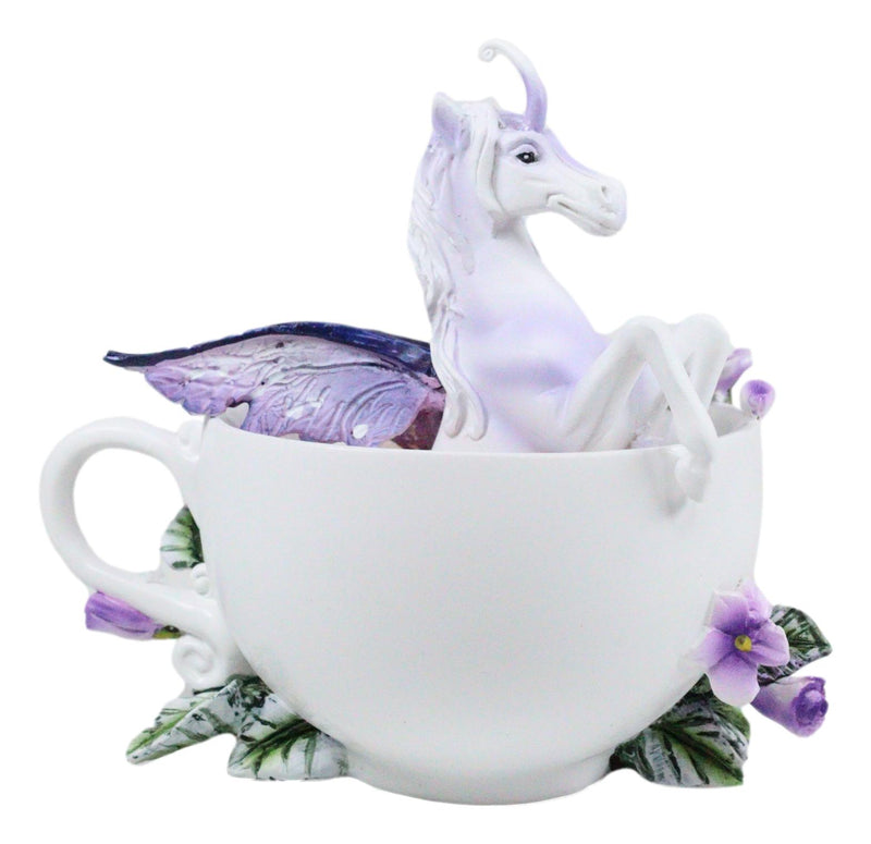 Ebros Amy Brown Spring Iris Winged Unicorn Fairy Coffee Tea Cup Collector Figurine