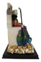 Ebros Rainbow Robe Holy Santa Muerte Seated On Throne with Scythe Statue 10.5"H