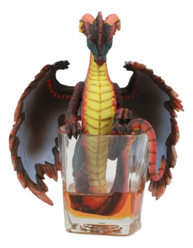 Ebros Beverage Drunken Spirit Dragon 7.75" Tall Fantasy Figurine (Rum Dragon) - Ebros Gift
