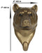 Ebros Rustic Bronzed Grizzly Bear Wall Hook Hanger 7.25" Tall for Light Duty Weight