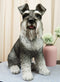 Ebros Large Sitting Realistic Schnauzer Puppy Dog Statue 13"H Pet Pal Pedigree Breed