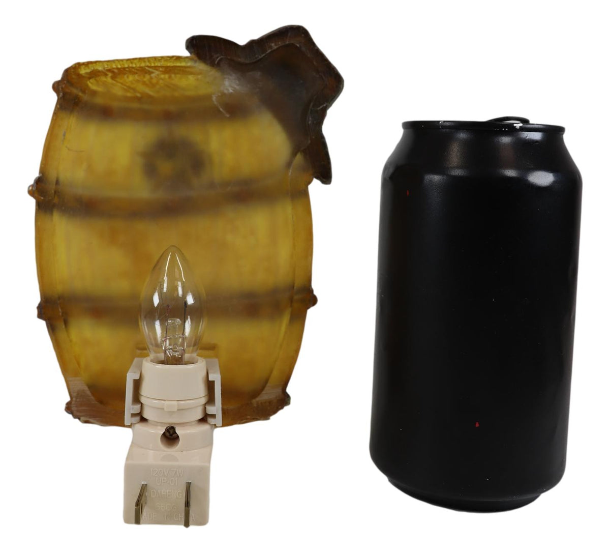 Rustic Western Star Cowboy Hat Vintage Beer Barrel Wall Plug In LED Night Light