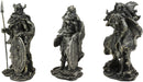 Ebros Gift Small Norse Viking Warlock Gods and Sorcerer Statue Set of 3 Figurine