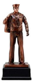 Patriotic Men Of Duty Homecoming Decorated Navy Sailor In Uniform Statue 11.5"H