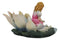 Thumbelina Of Lilies Girl Fairy Sitting On Water Lily Flower In Pond Figurine