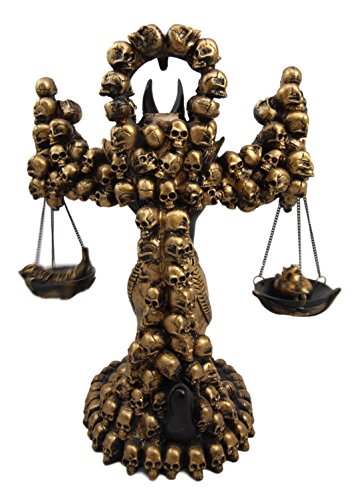 Ebros Anubis Statue Ankh Altar Weighing The Heart Against Feather Figurine 9"H
