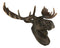 Western Rustic Wildlife Baron Bull Moose Elk Deer Taxidermy Wall Decor Plaque