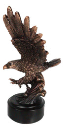 Wings Of Glory Patriotic Bald Eagle Skimming Over Water Figurine With Base