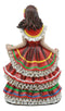 Day Of The Dead Traditional Red Gown Sugar Skull Dancer Statue Vivas Calacas