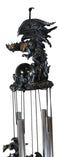 Armored Battle Dragon Crystal Sphere Resonant Relaxing Wind Chime Garden Patio