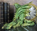 Silent Killer Fantasy Gothic Prowling Green Metallic Dragon Decorative Figurine