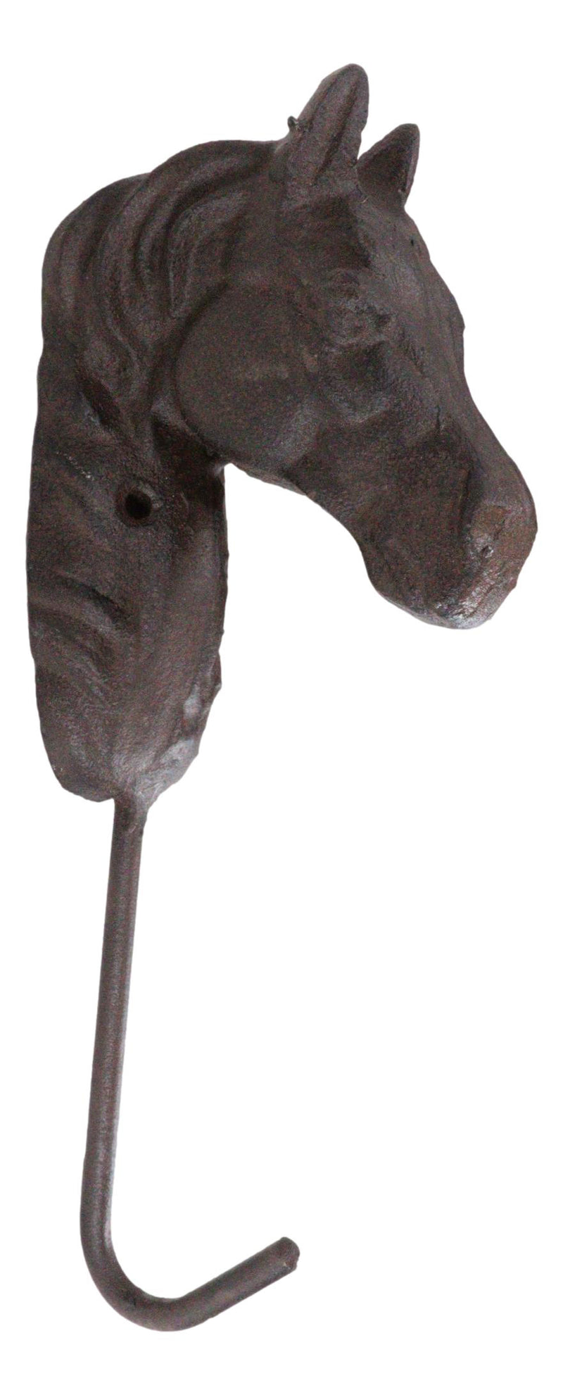 Cast Iron Rustic Western Country Horse Head Coat Keys Hat Wall Hanging Hook