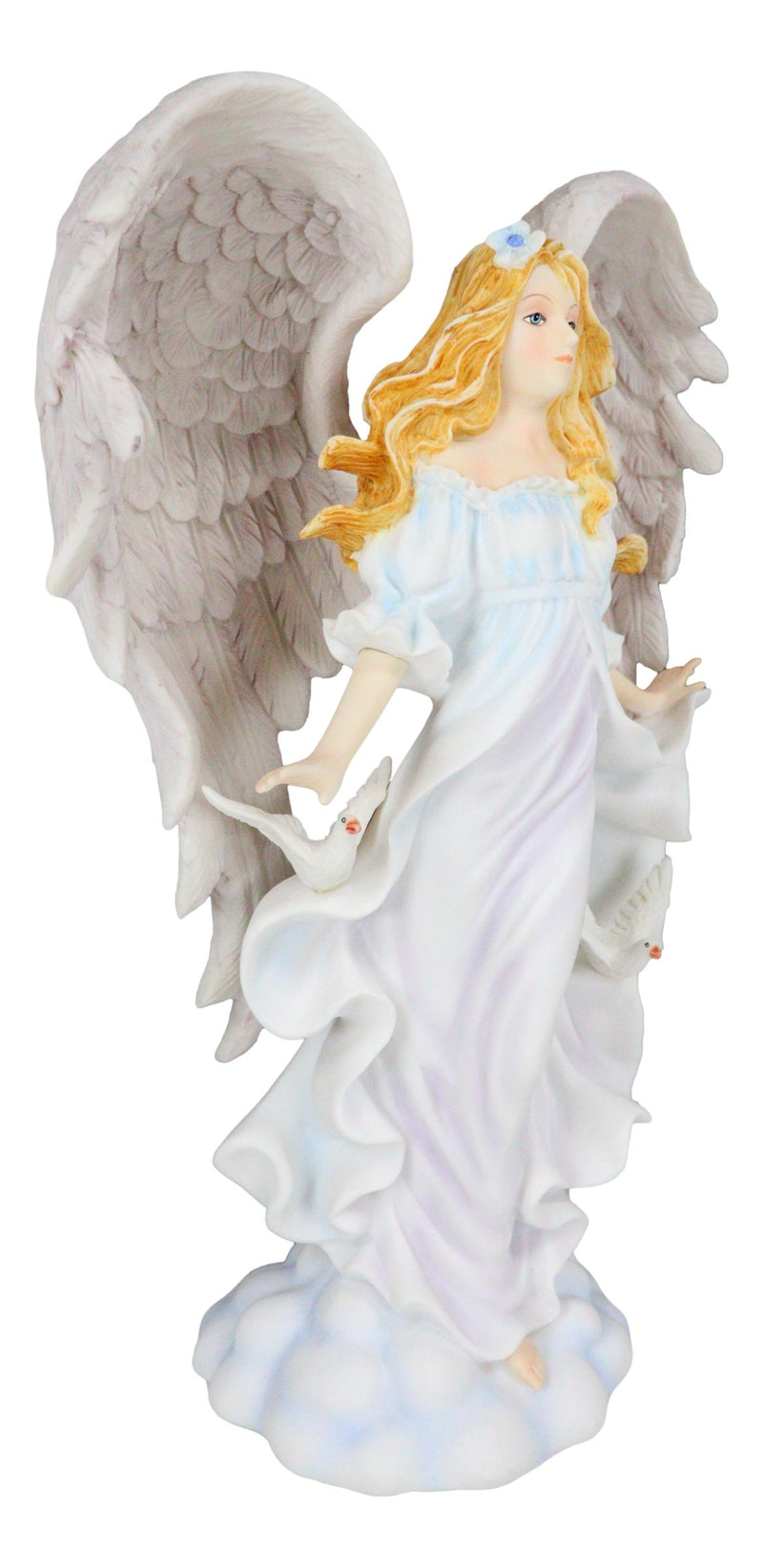 Beautiful Seraphim Angel of Purity With Doves Figurine First Communion–  Ebros Gift