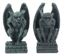 Ebros Notre Dame Guardian Mini Gargoyle Statue Set of 2 Miniature 2.5" Tall