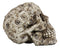 Ebros Tooled Ornate Floral Skull Figurine DOD Rose Sugar Skulls Statue 6.5"L