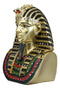 Ebros Large Egyptian King TUT Bust Statue with Decorative Glass Mirrors 14" Tall