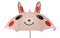 Ebros Gift Children Kids Animated Colorful Pop Up Umbrella 33" Diameter Animal Themed Umbrellas with 3D Ears Or Eyes Fun Child Friendly Playing in The Rain (Pink Rabbit)