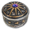 Greek Zodiac Constellations with Sun and Space Gem Lid Decorative Trinket Box