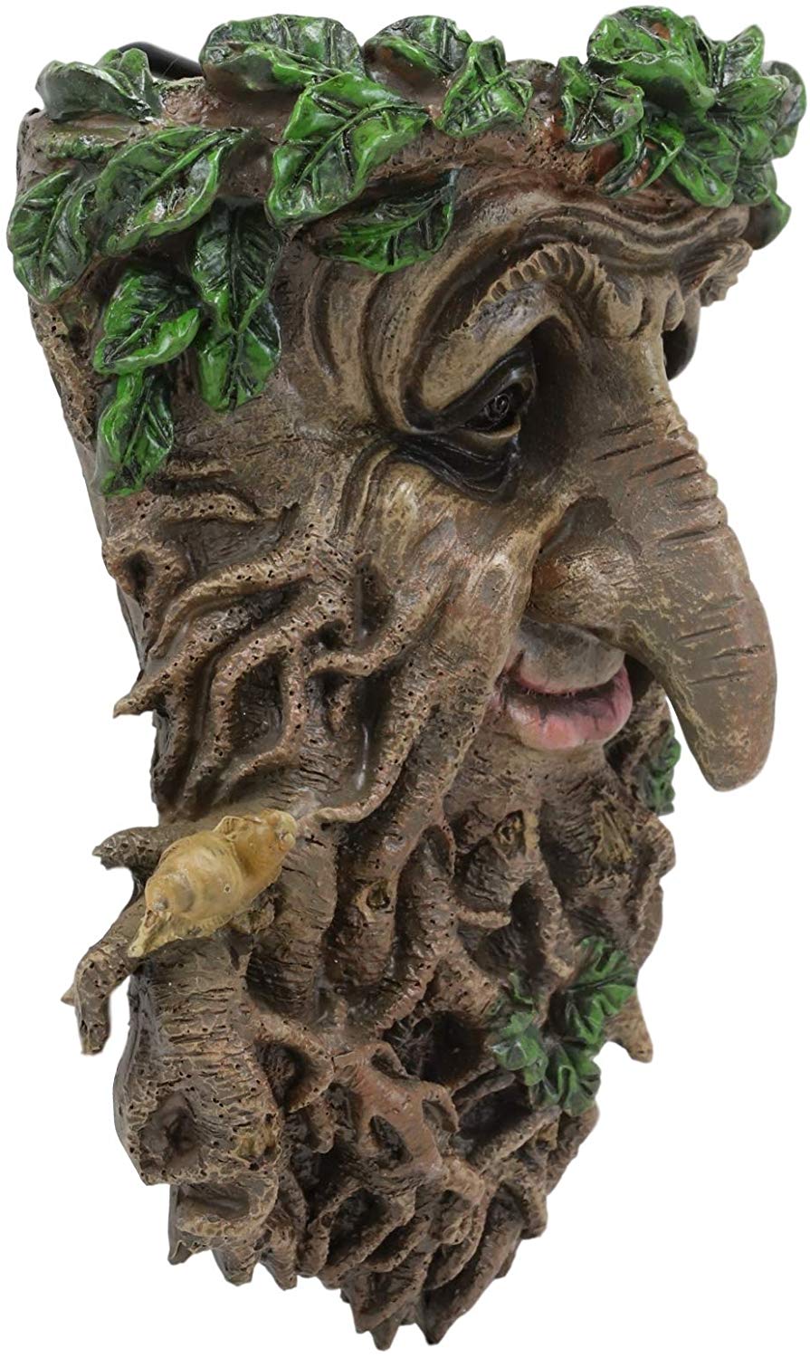 Ebros Celtic Big Nose Leafman Greenman Hanging Wall Decor Plaque 9" High