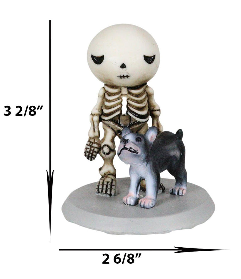 Halloween Unfortunate Skeleton Boy Lucky Gets Peed On by A Stray Dog Figurine