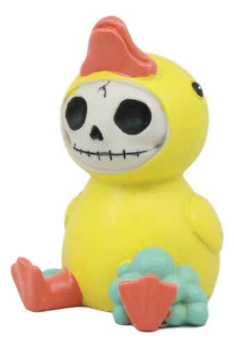 Furry Bones Bubbles Bob The Rubber Duck Figurine Yellow Ducky Hooded Skeleton