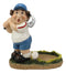 Cartoon Fat Golfer At Golf Driving Range Swinging Club Wine Holder Figurine