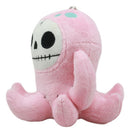 Ebros Furry Bones Skeleton Octopee The Pink Octopus Plush Toy Collectible 5"Tall