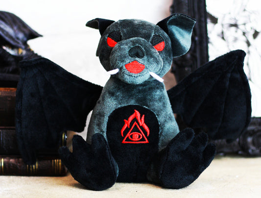 Ebros Fantasy Demonic Vampire Dracula Blood Thirsty Bat Luxe Soft Plush Toy Doll 9"H