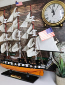 23"L Handicraft Wood Old Ironsides USS Constitution Navy Frigate Ship Model