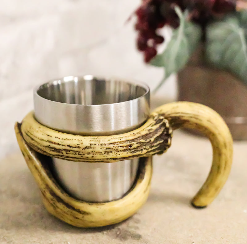 Rustic Western Forest Stag Buck Deer Antlers Artwork Standard Coffee Mug 8oz