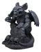 Ebros Large Gargoyle by Skull Graveyard Statue with Get Off My Lawn Sign 15"H Sculpture