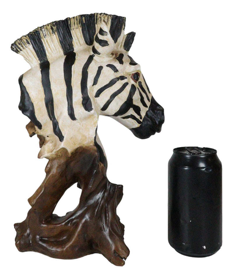 Ebros Savanna Equid Zebra Horse Wildlife Nature Head Bust Figurine 11.5"H