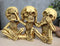 Ebros Gothic Alchemy See Hear Speak No Evil Skeletons Macabre Figurine