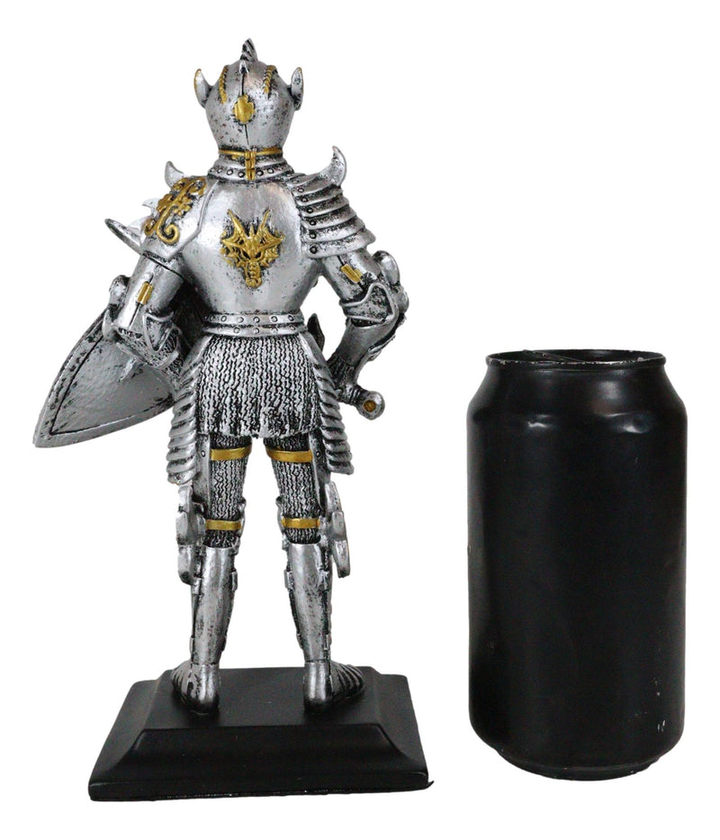 Royal Dragon Order Medieval Swordsman Knight Figurine Suit of Armor Coat Of Arms