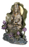 Bodhisattva Buddha Kuan Yin Seated on Lotus In Meditation Sculpture Statue