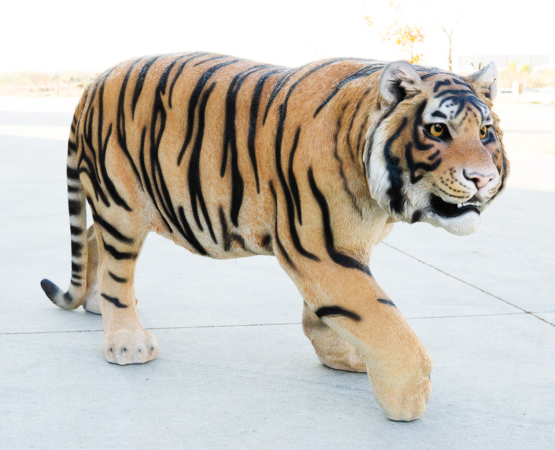 Grand Size 55"Long Majestic Lifelike Jungle Apex Predator Bengal Tiger Statue